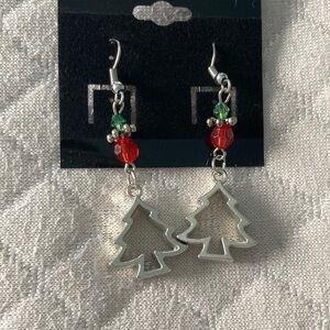 Christmas tree cookie cutter earrings
